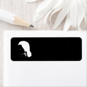 ヴィンテージRavenシルエットホワイトオンブラック – カスタム ラベル (インサイチュ)