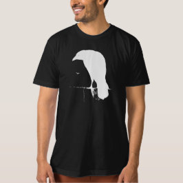 ヴィンテージRavenシルエットホワイトオンブラック – カスタム Tシャツ