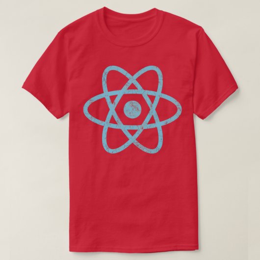 ヴィンテージReactJS React JS JavaScript Framework Tシャツ (デザイン正面)