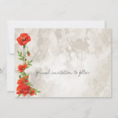 ヴィンテージRED POPPIES日付を保存 セーブザデート (裏面)