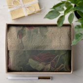 ヴィンテージRed Rosesスクリプトオーバーレイdecompage 薄葉紙 (ギフト)