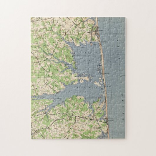 ヴィンテージRehoboth及びBethany Beach DE Map (1944年) ジグソーパズル (縦)