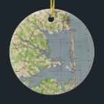 ヴィンテージRehoboth及びBethany Beach DE Map (1944年) セラミックオーナメント<br><div class="desc">これは最初に1944年に作り出されるRehobothおよびBethanyのビーチデラウェア州のヴィンテージの地図です。</div>