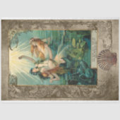 ヴィンテージRhinegold人魚のファンタジーの分離 薄葉紙 (正面)