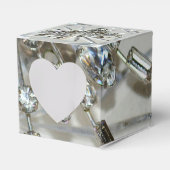 ヴィンテージRhinestonesアールデコ エレガント フェイバーボックス (正面サイド)