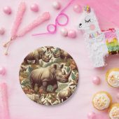 ヴィンテージRhinoシームレス ペーパープレート (パーティー)