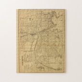 ヴィンテージRIの地図(1880年) ジグソーパズル (縦)
