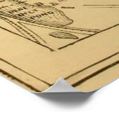 ヴィンテージRIの地図（1880年） ポスター (角)