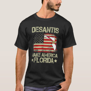 ヴィンテージRon DeSantis 2024 Make America Florida Ame Tシャツ
