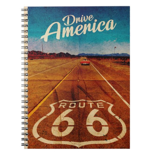 ヴィンテージRoute 66フォトノートブック ノートブック (正面)