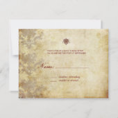 ヴィンテージRSVPには5x7結婚式招待状が必要 出欠カード (裏面)