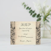 ヴィンテージRSVPカードテンプレート 出欠カード (スタンド正面)