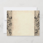 ヴィンテージRSVPカードテンプレート 出欠カード (裏面)