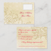 ヴィンテージRSVPカード エンクロージャーカード (正面/裏面)