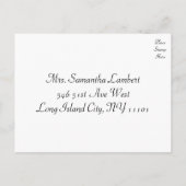 ヴィンテージRSVPグレー&ブラックチャックボードポストカード インビテーションポストカード (裏面)