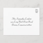 ヴィンテージRSVPブルーグランジ結婚ズ/パーティーはがき インビテーションポストカード (裏面)