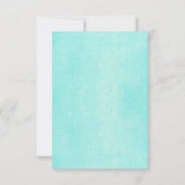 ヴィンテージRSVP – 文字列ライト – 青 出欠カード (裏面)