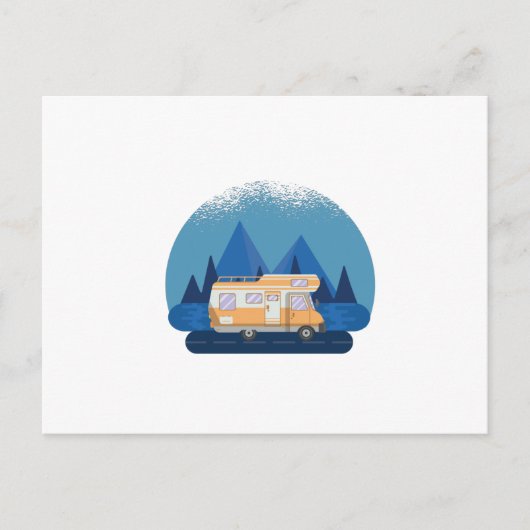 ヴィンテージRVキャンパーオートホーム ポストカード (正面)