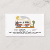 ヴィンテージRVデザート赤ちゃんシャワーおむつラッフル エンクロージャーカード (正面)