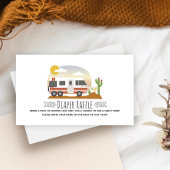 ヴィンテージRVデザート赤ちゃんシャワーおむつラッフル エンクロージャーカード