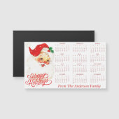 ヴィンテージSanta句パーソナライズされた2025カレンダー (正面/裏面)