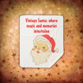 ヴィンテージSanta:魔法と思い出が絡み合う シェルパブランケット