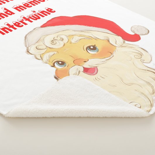 ヴィンテージSanta:魔法と思い出が絡み合う シェルパブランケット (3/4)