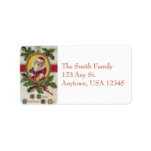 ヴィンテージSanta Address Christmas Labels ラベル (正面)