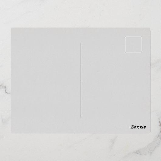 ヴィンテージSanta Catクリスマスビジネスロゴ 箔シーズンポストカード (裏面)