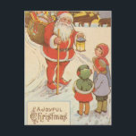 ヴィンテージSANTA & CHILDRENはがき シーズンポストカード<br><div class="desc">サンタと子供の素晴らしはがきのセットを注文。休素晴らしむ</div>