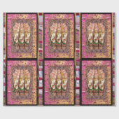 ヴィンテージSanta Chocolatesおもしろいクリスマス30" x 6' ラッピングペーパー (フラット)