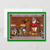 ヴィンテージSanta European 1874イメージコピーポストカード ポストカード (正面/裏面)