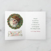 ヴィンテージSanta Photo Insertクリスマスカードテンプレート シーズンカード (内部)