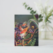 ヴィンテージSci-Fiエイリアン戦はがき ポストカード (スタンド正面)