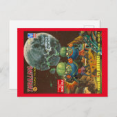 ヴィンテージSCI-FIハッピーバースデーメッセージ葉書 ポストカード (正面/裏面)