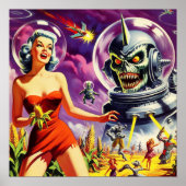 ヴィンテージSci-Fiピンアップ ポスター (正面)