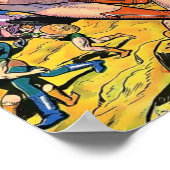 ヴィンテージSci-Fi漫画カバーArt Womanテンプレート ポスター (角)