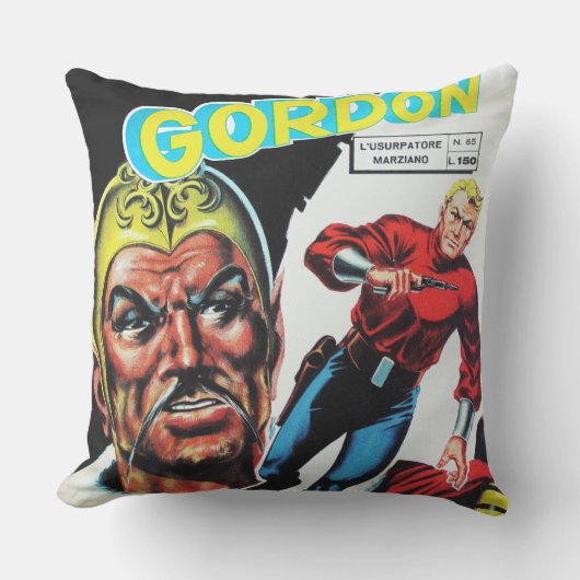 ヴィンテージSci-Fi漫画書 クッション (正面)