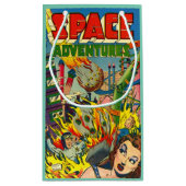 ヴィンテージSCI FI 50s漫画ブックカバー スモールペーパーバッグ (裏面)