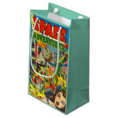 ヴィンテージSCI FI 50s漫画ブックカバー スモールペーパーバッグ (裏面アングル)