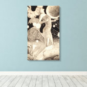 ヴィンテージSFの星と惑星パルプ キャンバスプリント (インサイチュ (ウッドフロア))