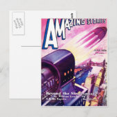 ヴィンテージSFアート宇宙トラベル1936 ポストカード (正面/裏面)