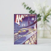 ヴィンテージSFアート宇宙旅行 ポストカード (スタンド正面)