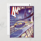 ヴィンテージSFアート宇宙旅行 ポストカード (正面/裏面)