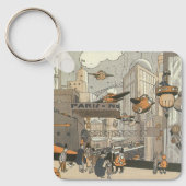 ヴィンテージSFアーバンパリ、スチームパンク キーホルダー (正面)