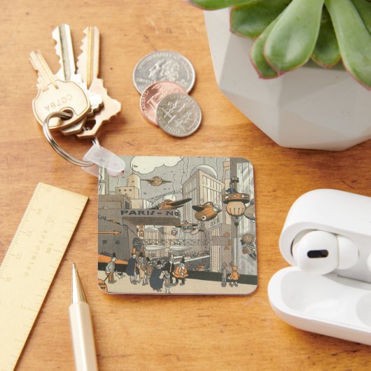 ヴィンテージSFアーバンパリ、スチームパンク キーホルダー (デスク)