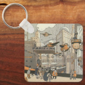 ヴィンテージSFアーバンパリ、スチームパンク キーホルダー (正面)