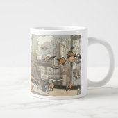 ヴィンテージSFアーバンパリ、スチームパンク ジャンボコーヒーマグカップ (右)