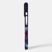 ヴィンテージSFエイリアンがロケットに波打つ Case-Mate iPhoneケース (裏面 / 左)