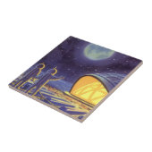 ヴィンテージSFエイリアンのBlue Planet Moon タイル (側面)